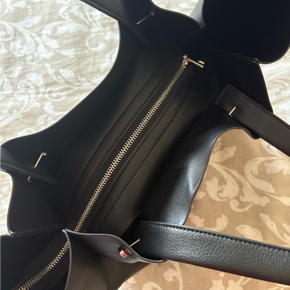 ZARA Dark Gray faux Leather Tote - Picture 9 of 10